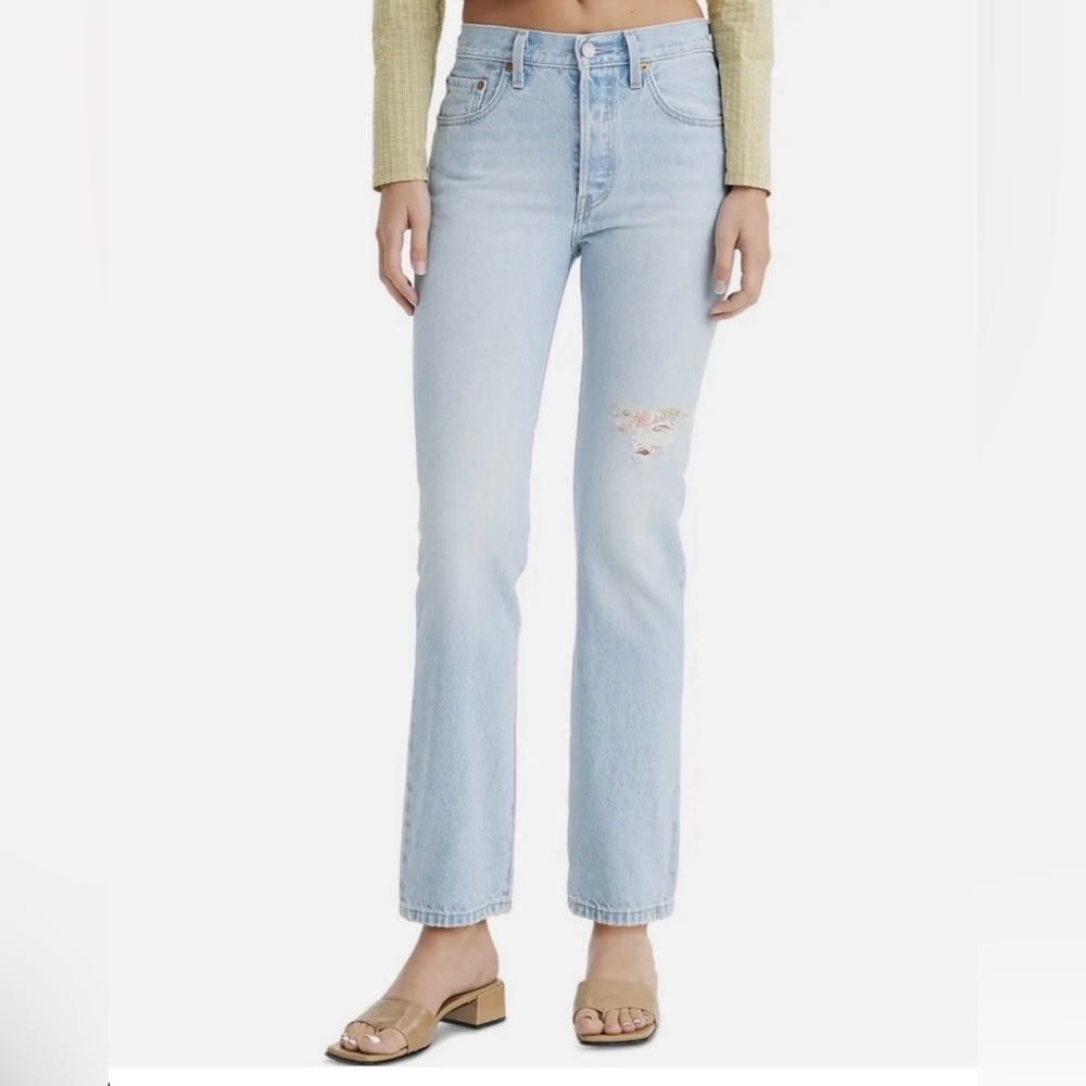 Levi's 501 Anniversary Edition Light Blue Straight Jeans